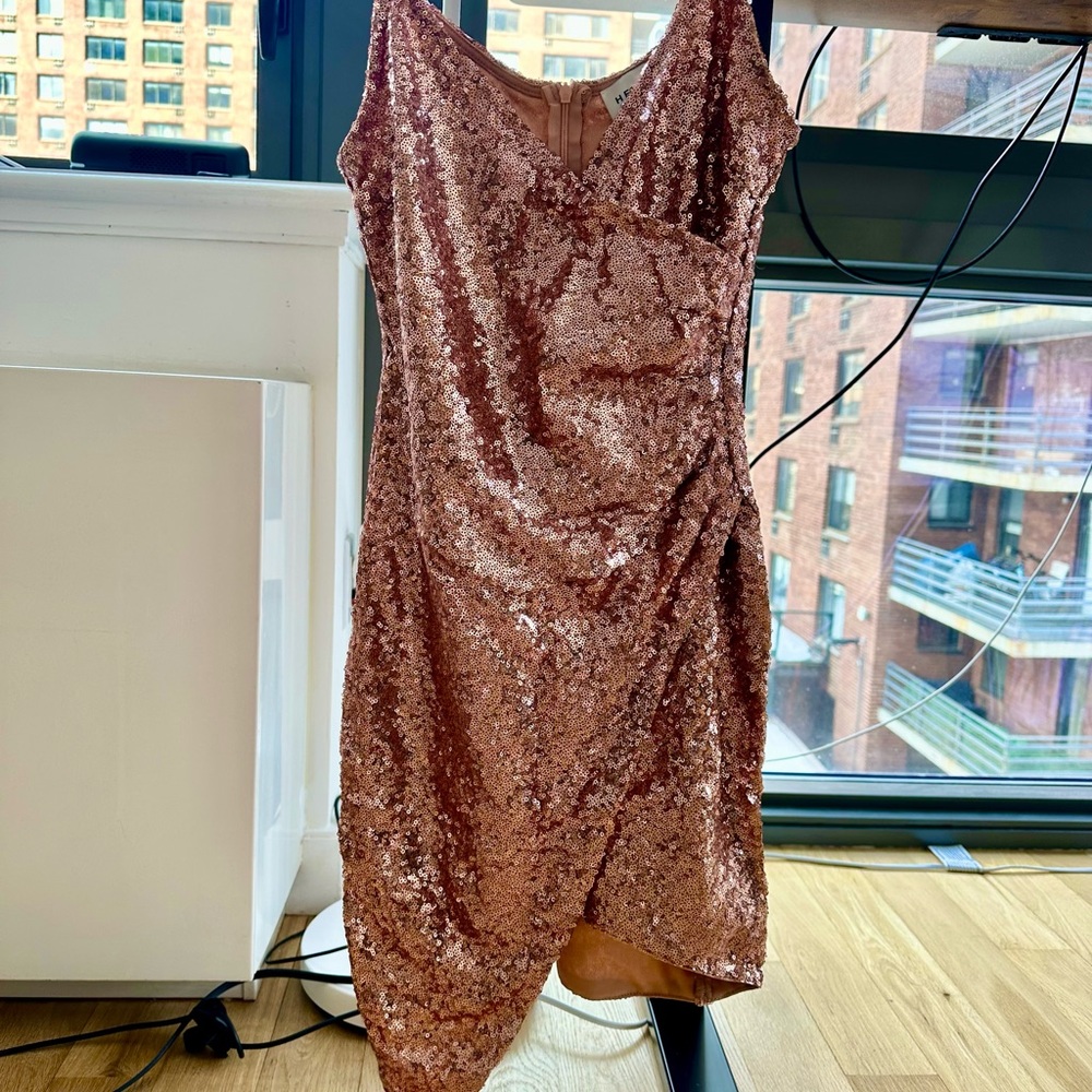 Hello Molly Glass Cage Dress Bronze